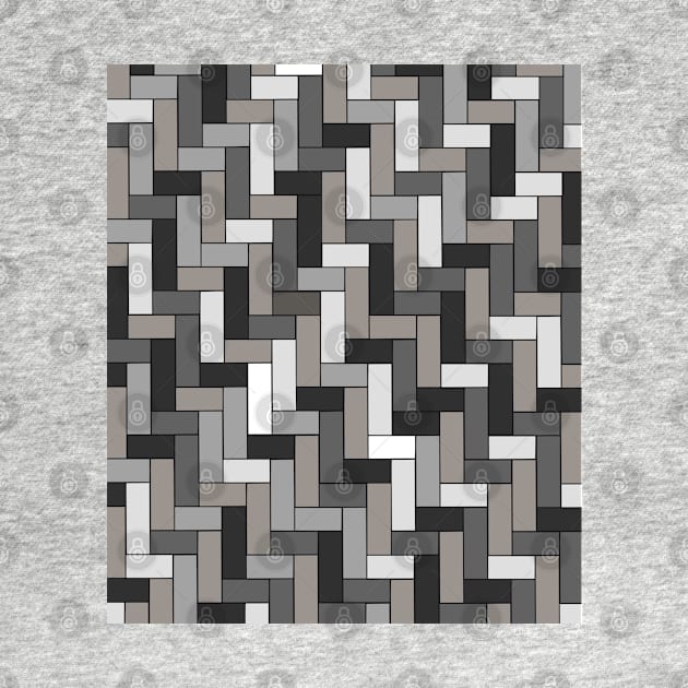Grey Geometric Tile Pattern by OneThreeSix